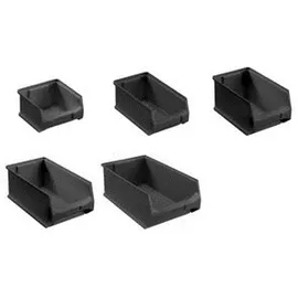 Allit Sichtlagerkasten ProfiPlus GripBox 3, ESD, schwarz - Schwarz