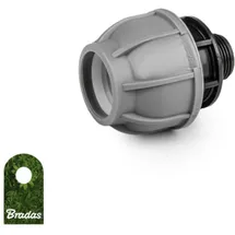 Bradas Pe-rohrverbinder 25 mm mit Außengewinde 3/4"