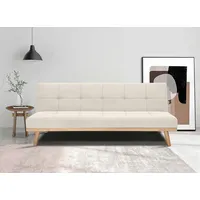 Schlafsofa DOREL HOME "Vicky" Sofas Gr. B/H/T: 190cm x 87cm x 87cm, Breitcord, beige (creme) mit ausklappbarer Liegefläche