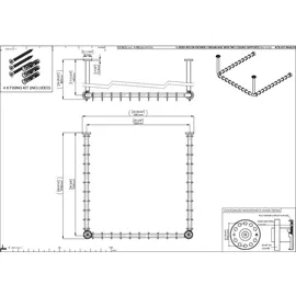 pba Duschvorhangstange U-Form 1000 cm