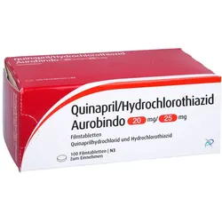 QUINAPRIL/HCT Aurobindo 20/25 mg Filmtabletten 100 St