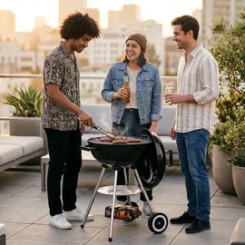 Tectake Kugelgrill schwarz