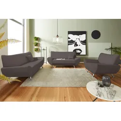 Polstergarnitur INOSIGN "Saltare elegant und komfortabel, OTTOs Choice", grau, H:78cm T:82cm, Sitzmöbel-Sets