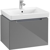 Villeroy & Boch Subway 2.0 Waschbeckenunterschrank 1 Auszug Griff chrom, Glossy grey