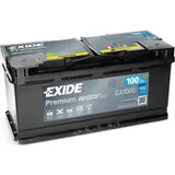 Exide Autobatterie 100AH 12V Premium Carbon Boost EA1000 statt 88Ah 90Ah 92Ah