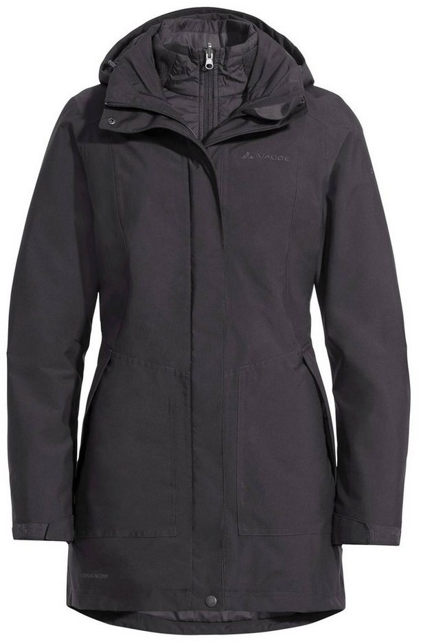 VAUDE Outdoorjacke Damen Doppeljacke IDRIS 3-IN-1 PARKA (1-St) grau 36