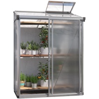 gfp garten- & freizeitprofi GFP Gewächshaus Anlehngewächshaus Adena 12 aus Alu - 151x77 cm - 10 mm Polycarbonat Doppelstegplatten Transparent
