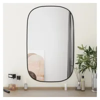 VidaXL Wandspiegel Schwarz 80x50 cm