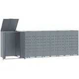 deluke Mülltonnenbox GORILO 345 x 117 x 79 cm grau