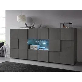 Home Affaire Dama Breite 181 cm grau (anthrazit hochglanz lack)