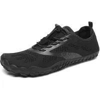 SAGUARO Barfußschuhe Herren Barfuss Schuhe Damen Barfussschuhe Outdoor Zehenschuhe Atmungsaktiv Traillaufschuhe mit Zero-Drop Solhe Vantaschwarz,Gr.45 - 45 EU
