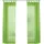 Gardinenbox 2er-Pack Gardinen Transparent Vorhang Set Wohnzimmer Voile Schlaufenschal mit Bleibandabschluß HxB 175x140 cm Apfelgrün,