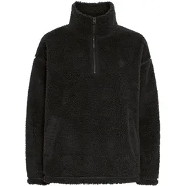 Oxmo OXTolirone Damen Teddy-Pullover Sweater Pullover mit Troyerkragen Eingrifftaschen Loose fit, - M