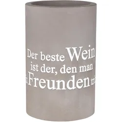 räder Flaschenkühler Der Beste Wein PET 21 cm Grau
