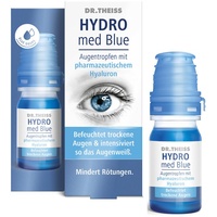 DR. THEISS NATURWAREN Dr. Theiss HYDRO med Blue Augentropfen mit pharmazeutischer Hyaluronsäure | Befeuchtet trockene Augen und intensiviert das Augenweiß | Blue Drops | Mindert Rötungen | ohne Konservierungsstoffe