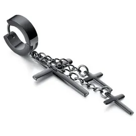 FIRETTI Single-Creole Edelstahl schwarz