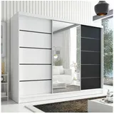A&J MöbelLand Schiebetürenschrank AURELIA 2 200 x 0 x 0 cm Schwarz