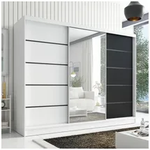 A&J MöbelLand Schiebetürenschrank AURELIA 2 200 x 0 x 0 cm Schwarz