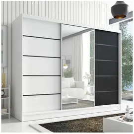 A&J MöbelLand Schiebetürenschrank AURELIA 2 200 x 0 x 0 cm Schwarz