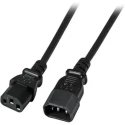 EFB-Elektronik Kaltgeräteverlängerung sw 2m IEC C14, C13 EK503.2