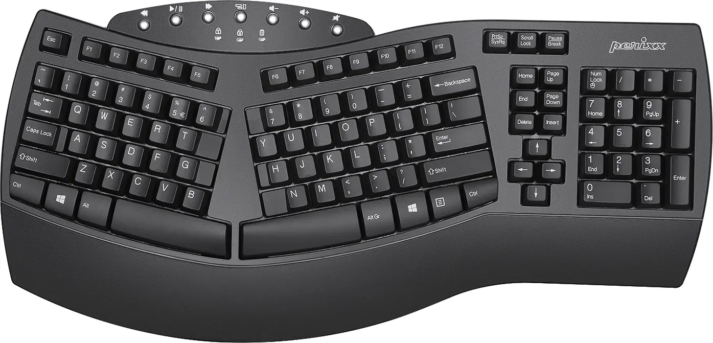 PERIBOARD-612 W - Kabellose Ergonomische Tastatur
