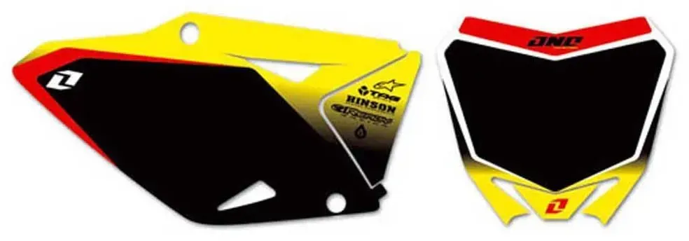 One Industries Suzuki Rm-z 250 2010 Aufkleber Für Nummernschilder - Black / Yellow / Red - One Size