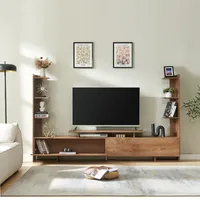 [en.casa] En.Casa, TV Möbel, Fernsehschrank Rauki 233x31x141 cm Walnussoptik