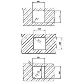 Teka FLEXLINEA RS15 40.40 Becken mittig edelstahl (115000014)