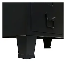 vidaXL Drehtürenschrank 67 x 107 x 35 cm schwarz