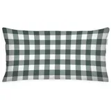 Tom Tailor Kissenbezug Classic Check 40 x 80 cm Grün/Braun/Rot
