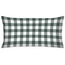 Tom Tailor Kissenbezug Classic Check 40 x 80 cm Grün/Braun/Rot