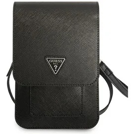 GUESS Saffiano Triangle Logo PU schwarz