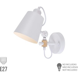 Metallische Wandleuchte E27 60W Weiß Farbe 25X27Cm Edm