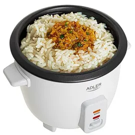 Adler AD 6418 Reiskocher Schwarz, Edelstahl 1000 Watt - Transparent