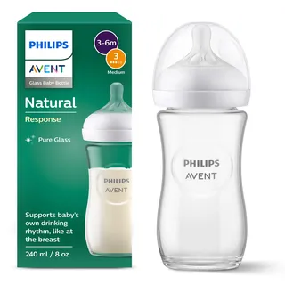 Philips Avent Natural Response - Babyflasche 240ml, mittlere Durchflussrate - SCY933/01