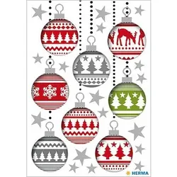 HERMA Aufkleber 15269 Christbaumkugeln, 24 Etiketten