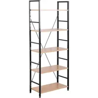 Woltu - Standregal Metallregal Bücherregal Lagerregal Leiterregal Badregal Küchenregal Eckregal Treppenregal Stufenregal Hochregal 5 Ablage