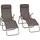 Merxx Wellnessliege XXL 2erSet 200 x 70 x 30 cm Silber/Taupe