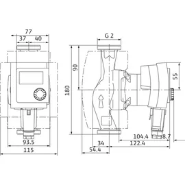 WILO Umwälzpumpe Stratos PICO plus 30/1-4 DN32 180mm 230V