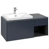 Villeroy & Boch Subway 3.0 Waschtischunterschrank C57200VQ 100,1x42,25x51,6cm, ohne LED/Griff Aluminium glänzend, marine blue