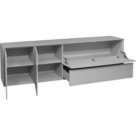 Mäusbacher TV-Lowboard Monza Glas Kreidegrau