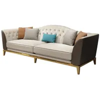 Xlmoebel Sofa Neu Chesterfield Leder Sofa für drei Personen ohne zusätzlichen, 1 Teile, Hergestellt in Europa weiß