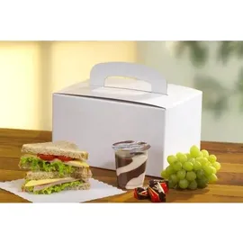 Papstar Lunch-Boxen Pappe eckig 12,5 cm x 15,5 cm x 22,5 cm 20 St. Braun