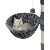 LIONTO Liegemulde für Kratzbäume, Liegefläche mit stabilem Metallrahmen & 25 cm Tiefe, grau