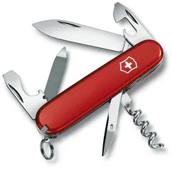 Victorinox Taschenmesser Sportsman, 84mm, 13 Funktionen, mit einer Nagelfeile, Nagelreiniger und einem Korkenzieher, rot