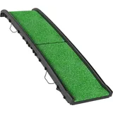 PawHut Hunderampe klappbar Hundetreppe Auto & SUV rutschfest Einstiegshilfe für Kofferraum, 155x38,5cm, Hundeautorampe für Große & Kleine Tiere bis 90 kg Schwarz   Aosom
