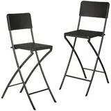Relaxdays Barhocker klappbar 44 x 115 x 63 cm Schwarz