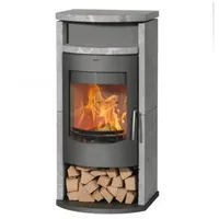 FIREPLACE Barcelona Kaminofen Stahl Schwarz | Speckstein