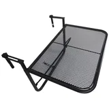 Outsunny Balkonhängetisch Balkonhängetisch höhenverstellbar schwarz