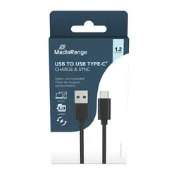 MEDIARANGE Ladekabel USB 3.0 Typ C schwarz MRCS160